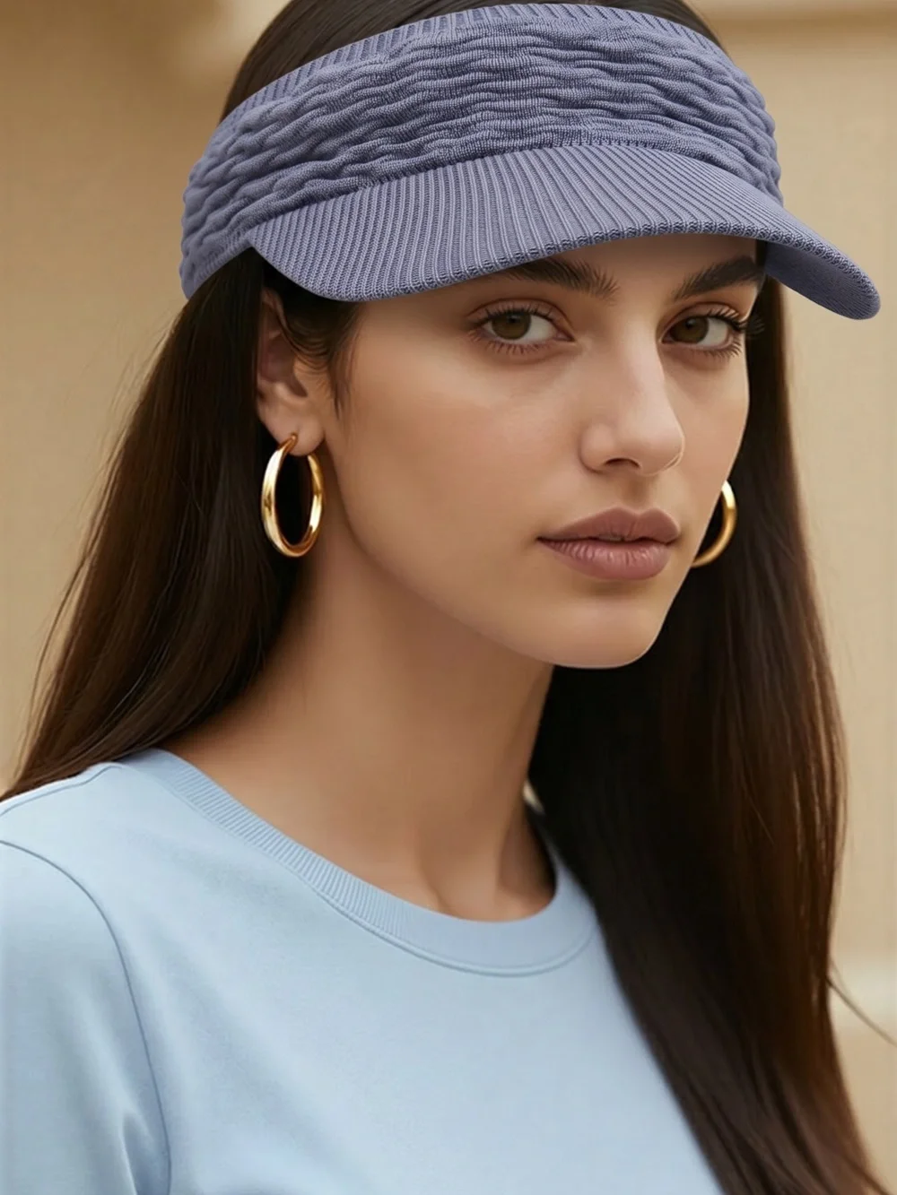 4 Pack Knit Visor Hat - Women's Casual Sun Visor - Picture 4 of 13